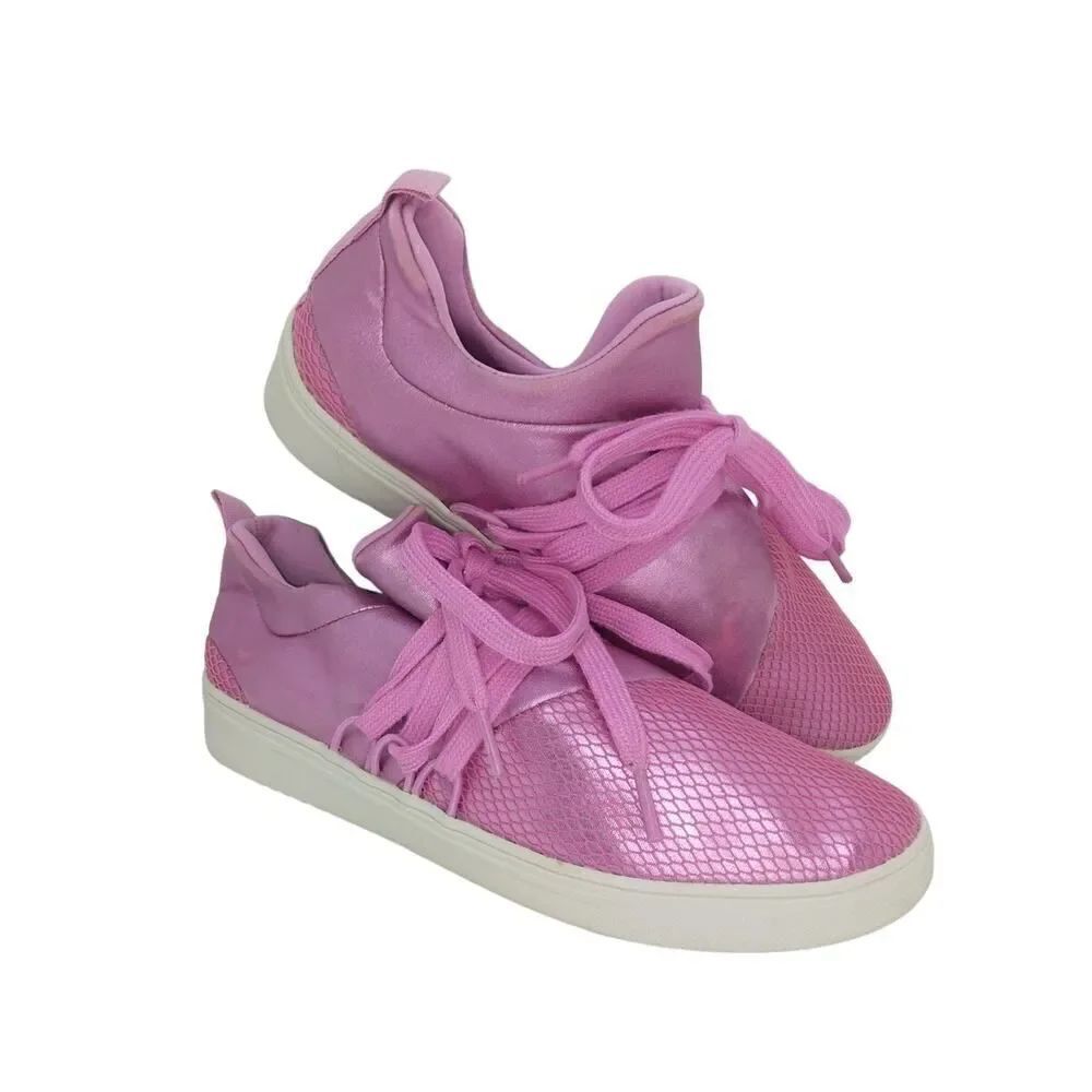 Brash Designer Womens Pre-owned Hot Pink Casual Sneakers - sz. 5 1/2